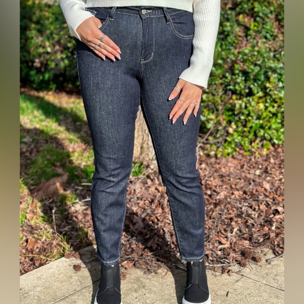 Judy Blue Mom Jeans Dark Wash High Rise Tapered Leg JB88273 DK Womens 15/32 - Picture 4 of 16